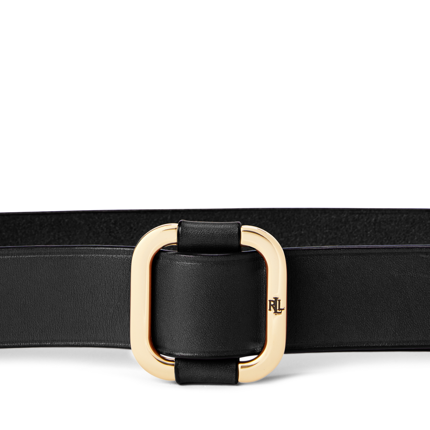 Женский ремень Ralph Lauren Slide-Buckle Leather, цвет: Чёрный — фото 1