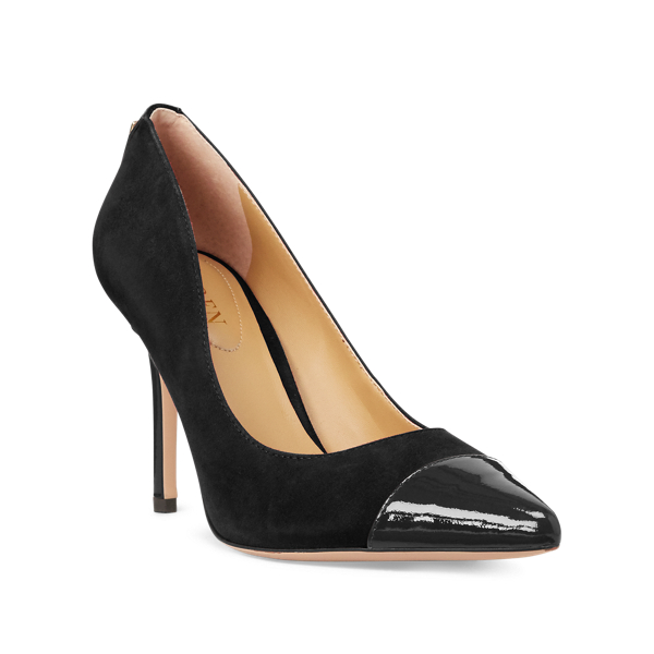 Black/Black Lindella Suede Pump Lauren 3