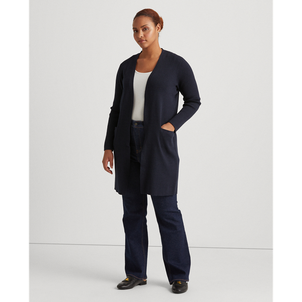 Lauren Navy Cotton-Blend Cardigan Lauren Woman 4