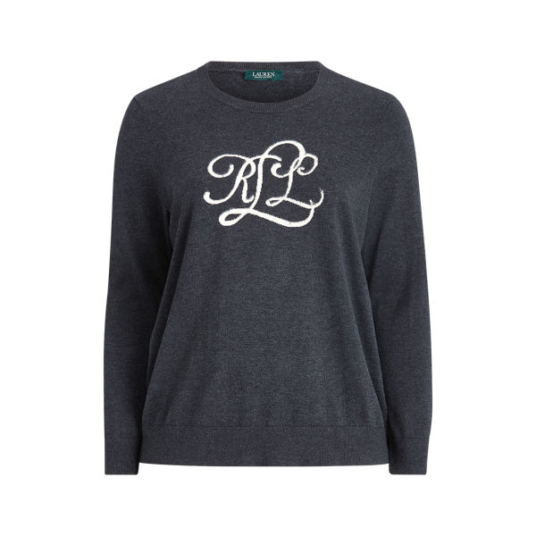 Intarsia-Knit-Logo Sweater Lauren Woman em 1
