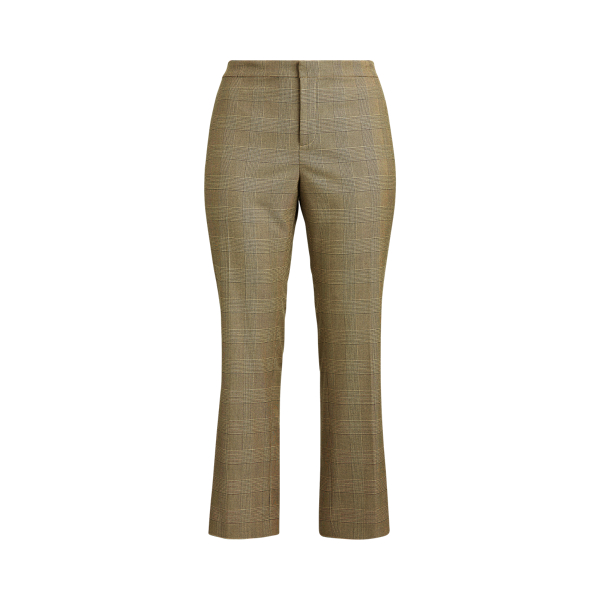 Glen Plaid Straight-Leg Trouser Lauren Woman 1