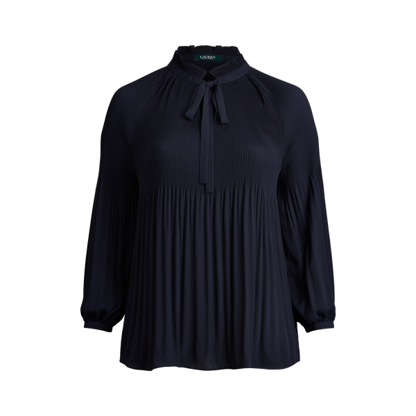 Georgette Tie-Neck Top Lauren Woman 1