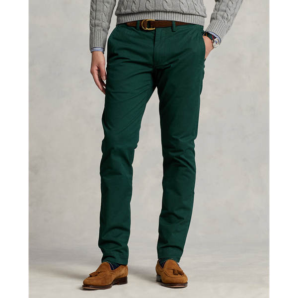 College Green Stretch Straight Fit Washed Chino Pant Polo Ralph Lauren 4