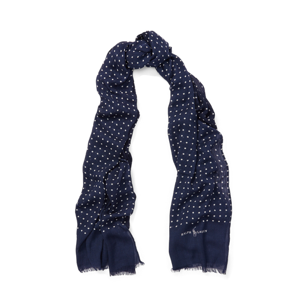 Polka-Dot Fringe Scarf Polo Ralph Lauren em 1