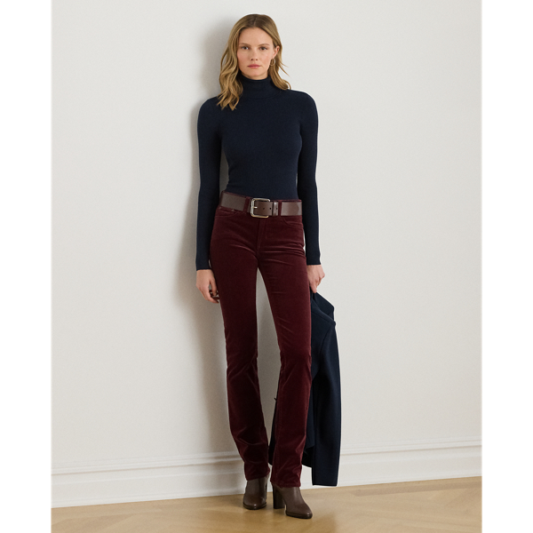 Ribbed Turtleneck Sweater Lauren in Blu navy Lauren 4