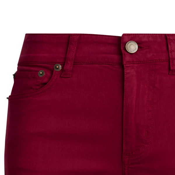 Dark Raspberry Premier Skinny Sateen Trouser Lauren 5