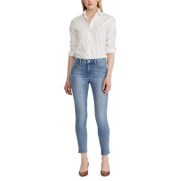 Light Worn Wash Premier Skinny Ankle Jeans Lauren 2