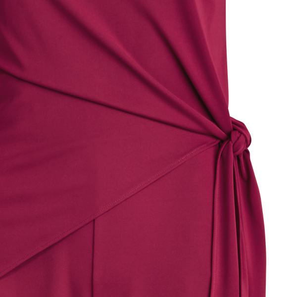 Dark Rasberry Side-Tie Jersey Jumpsuit Lauren 6