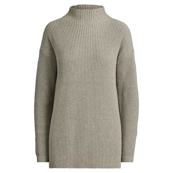 Ribbed Cotton Mockneck Jumper Lauren 1