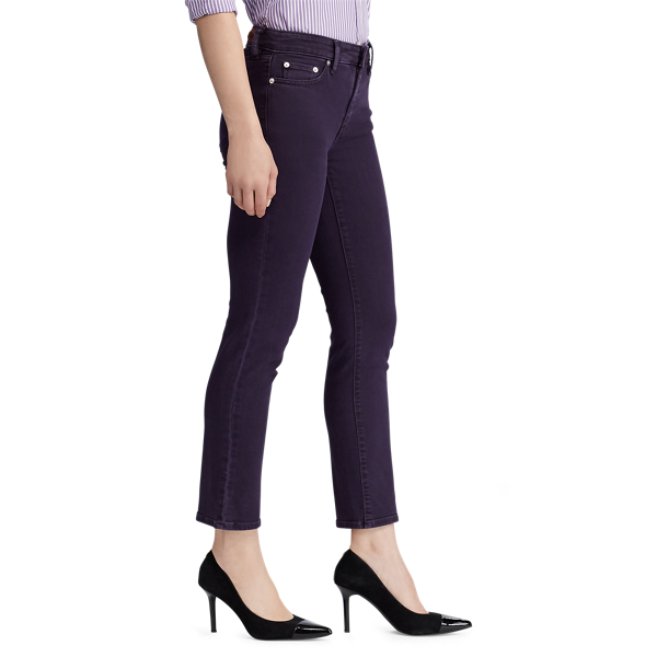 Jean droit Premier 7/8 Lauren en Alcool de prune d&eacute;lav&eacute; 6