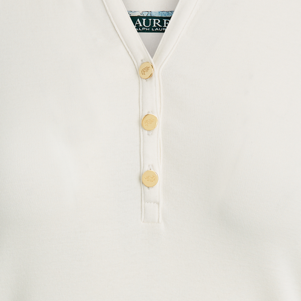 Mascarpone Cream Stretch Cotton Top Lauren 5