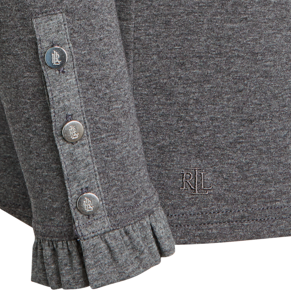 Lexington Grey Heather Long-Sleeve Boatneck Shirt Lauren 6