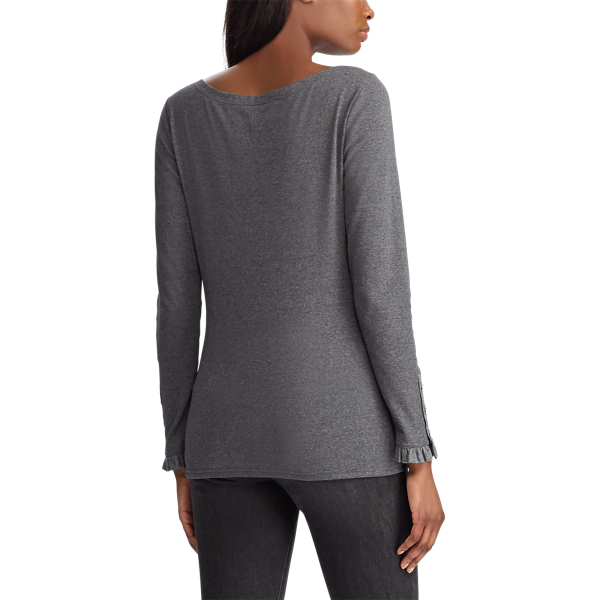 Lexington Grey Heather Long-Sleeve Boatneck Shirt Lauren 4