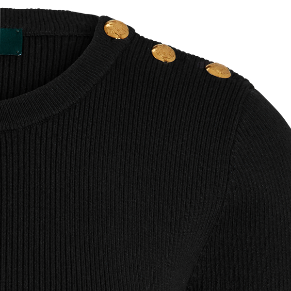 Black Button-Trim Jumper Lauren 5