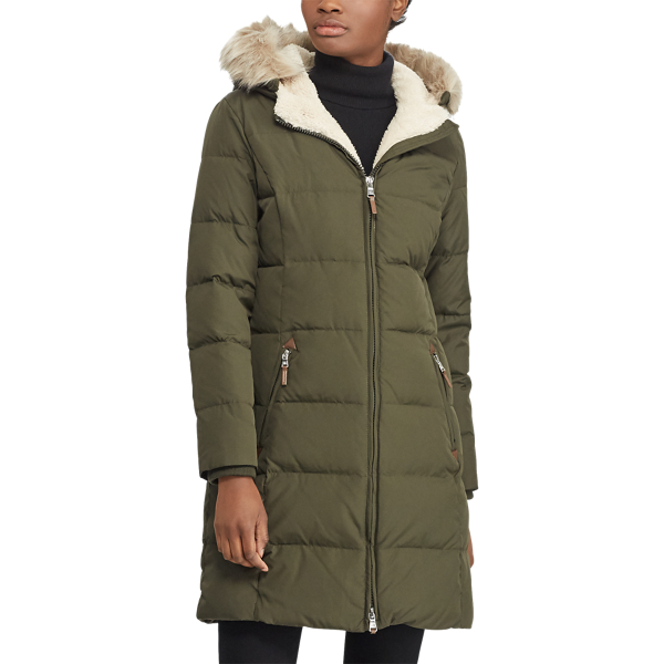 Litchfield Loden Quilted Down Coat Lauren Petite 3