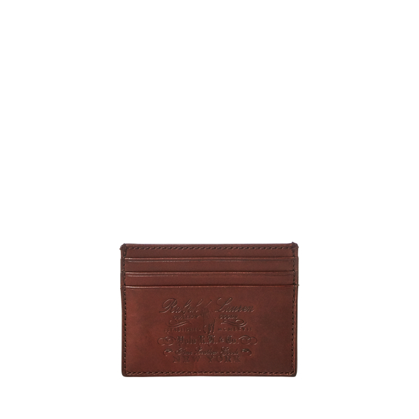 Brown Heritage Full-Grain Card Case Polo Ralph Lauren 1