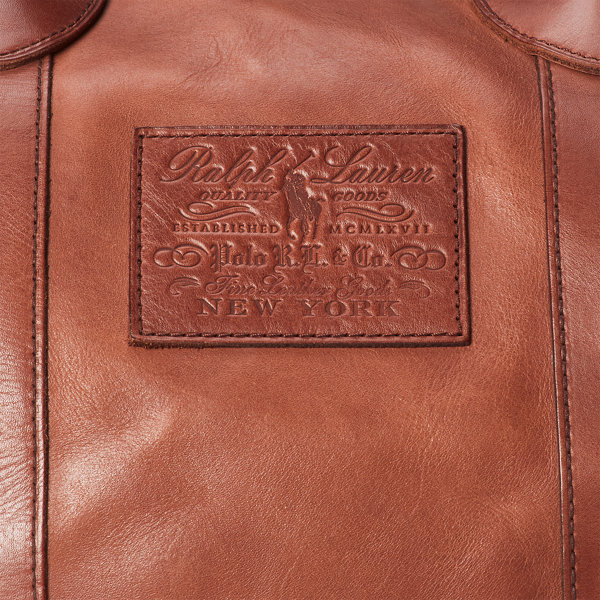 Saddle Heritage Leather Duffel Polo Ralph Lauren 6