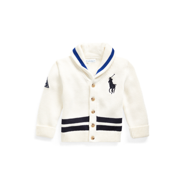 Cotton Shawl-Collar Cardigan Baby Boy 1