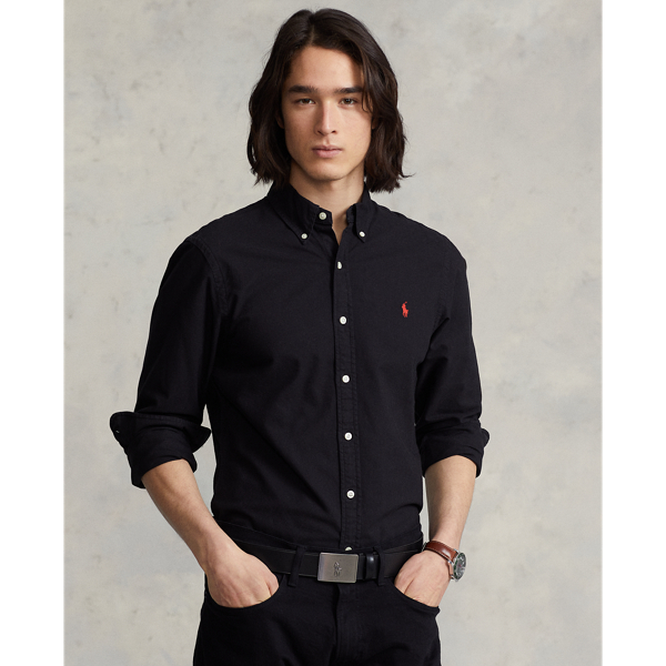 Ralph lauren black polo shirt mens on sale