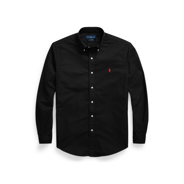 Polo ralph lauren black button up hotsell