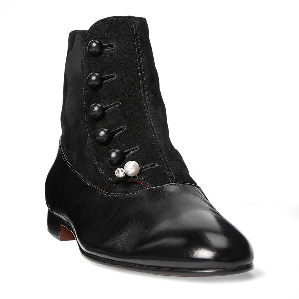 Black Caia Buttoned Bootie Ralph Lauren Collection 2