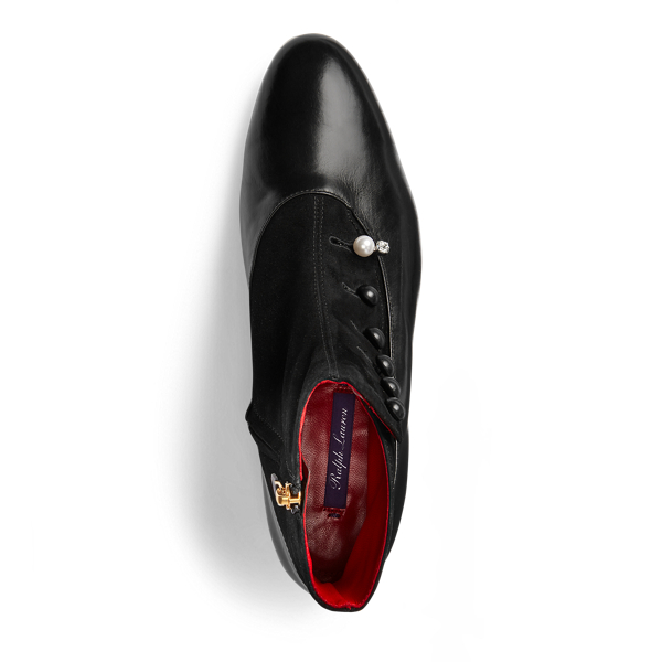 Black Caia Buttoned Bootie Ralph Lauren Collection 3