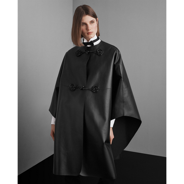 Black Phoenix Lambskin Cape Ralph Lauren Collection 3