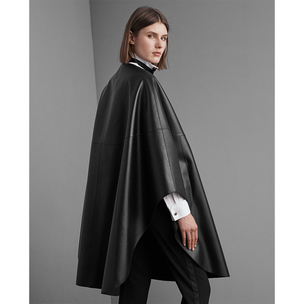 Black Phoenix Lambskin Cape Ralph Lauren Collection 5