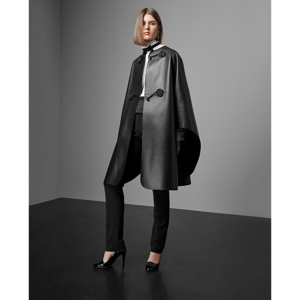 Black Phoenix Lambskin Cape Ralph Lauren Collection 6