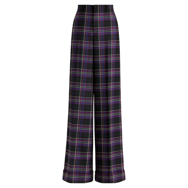 Alana Plaid Wool Trouser Ralph Lauren Collection 1