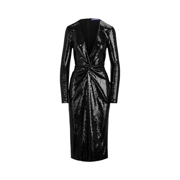 Robe mi-longue Stellan &agrave; paillettes Ralph Lauren Collection en 1