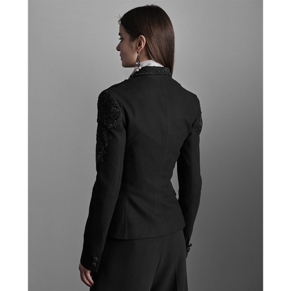 Black Sheldon Embellished Jacket Ralph Lauren Collection 4