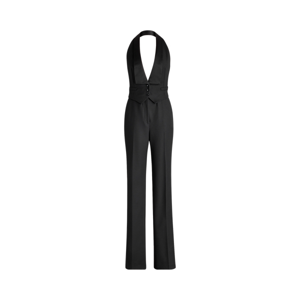 Black Clyde Wool Barathea Jumpsuit Ralph Lauren Collection 2