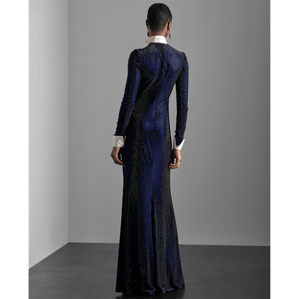 Robe Blakely en velours et cristaux Ralph Lauren Collection en Noir 4