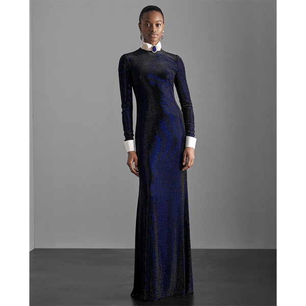 Robe Blakely en velours et cristaux Ralph Lauren Collection en Noir 6