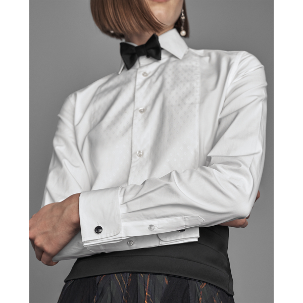 White Logan Aston Broadcloth Shirt Ralph Lauren Collection 5