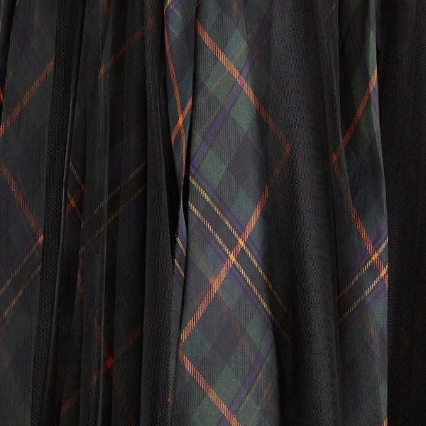 Green Multi Arlington Organza-Tulle Skirt Ralph Lauren Collection 6