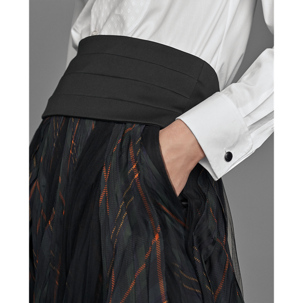 Green Multi Arlington Organza-Tulle Skirt Ralph Lauren Collection 5
