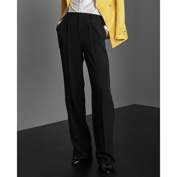 Black Winnifred Marocain Tuxedo Trouser Ralph Lauren Collection 3
