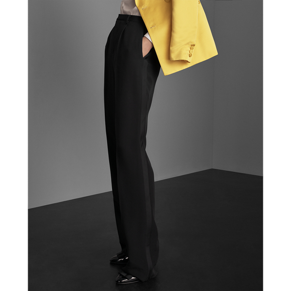 Black Winnifred Marocain Tuxedo Trouser Ralph Lauren Collection 4