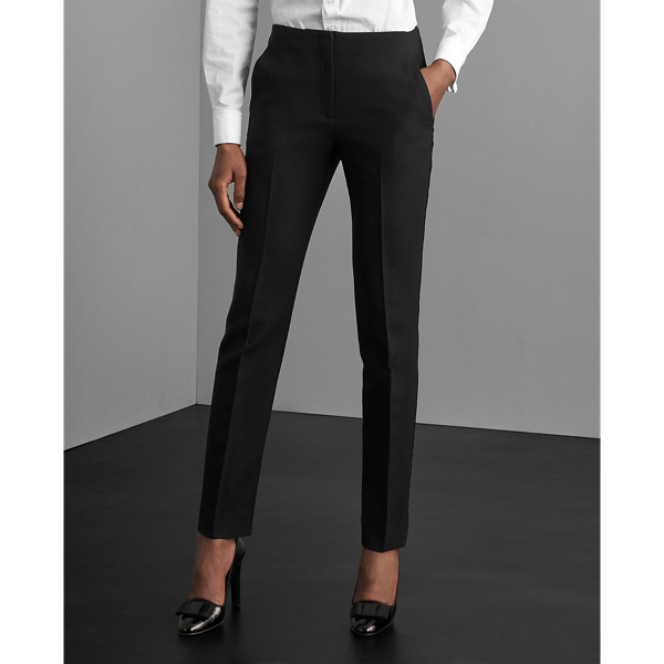 Black Simone Wool-Silk Tuxedo Pant Ralph Lauren Collection 3