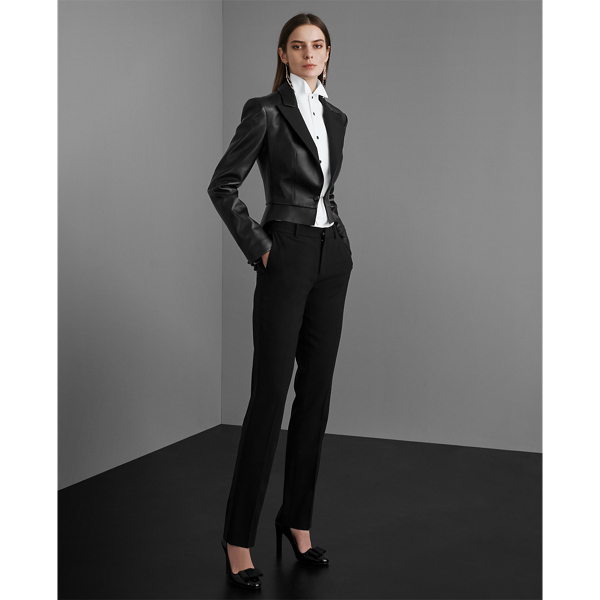 Black Zadie Lambskin Jacket Ralph Lauren Collection 3