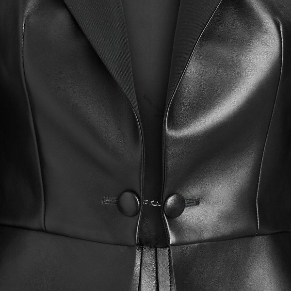 Black Zadie Lambskin Jacket Ralph Lauren Collection 6