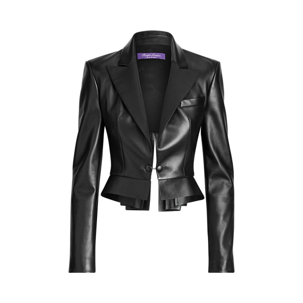 Black Zadie Lambskin Jacket Ralph Lauren Collection 2