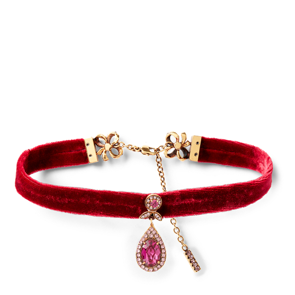 Crystal-Velvet Choker Ralph Lauren Collection 1