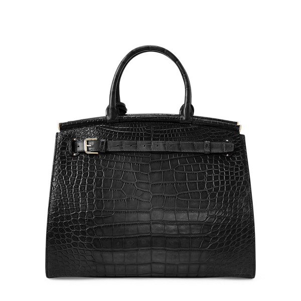 Mala RL50 em pele de jacar&eacute; Ralph Lauren Collection em Preto 4