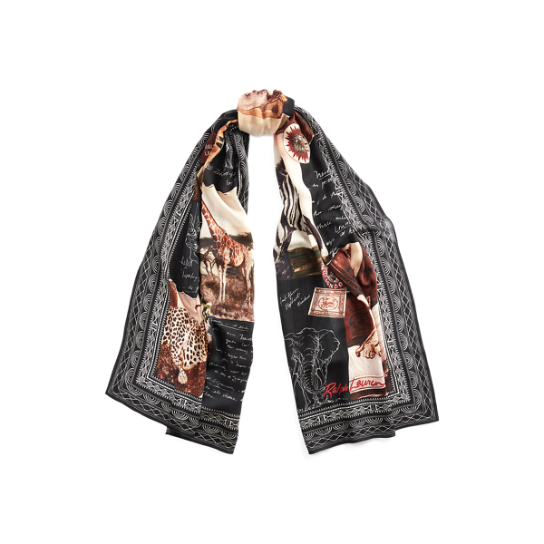 Sciarpa Safari in cashmere e seta Ralph Lauren Collection in 1
