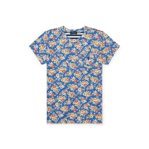 Blue Floral Shrunken Fit Floral Jersey Tee Polo Ralph Lauren 2