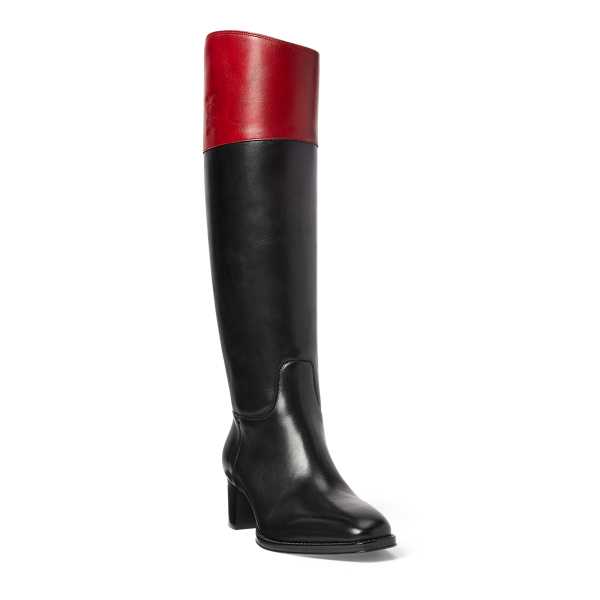 Black Alyshia Calfskin Boot Ralph Lauren Collection 2