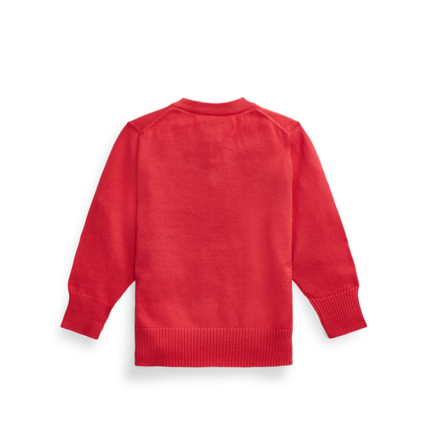 Sunrise Red Cotton V-Neck Jumper Baby Boy 2